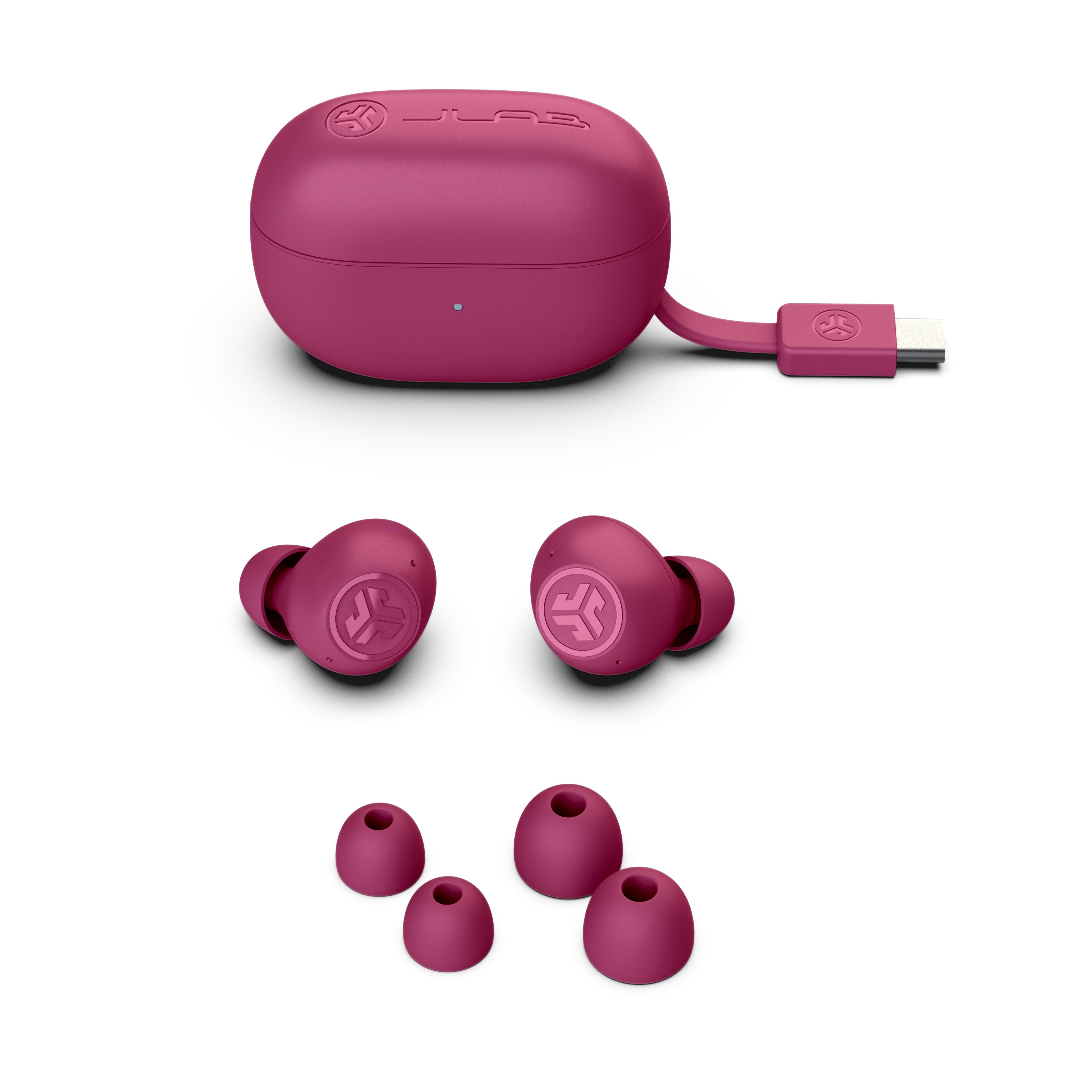 jlab-go-pop-anc-true-wireless-earbuds-fuchsia image 6