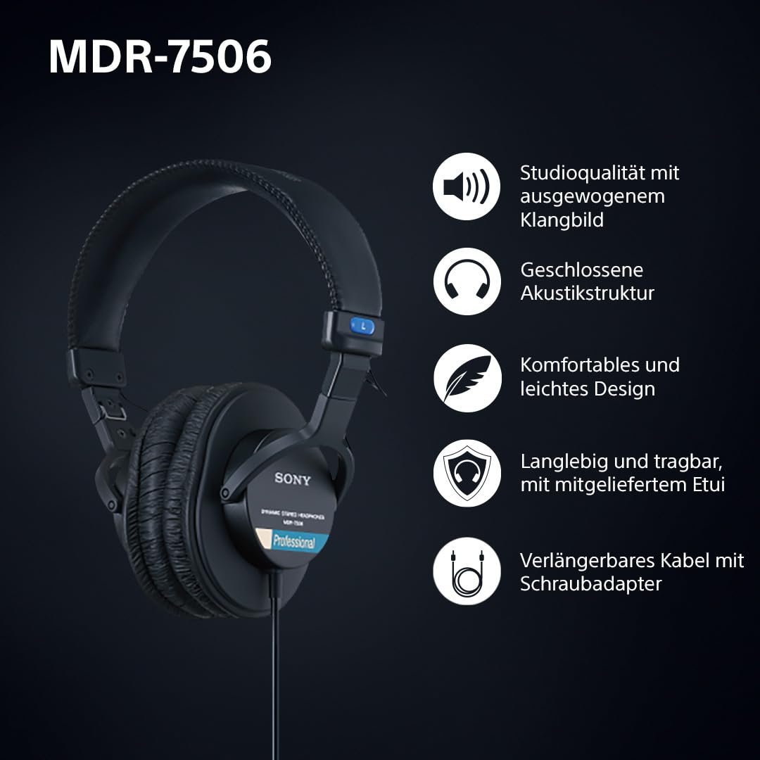 sony-mdr-7506-studio-monitor-kopfh-rer-geschlossen-schwarz image 2