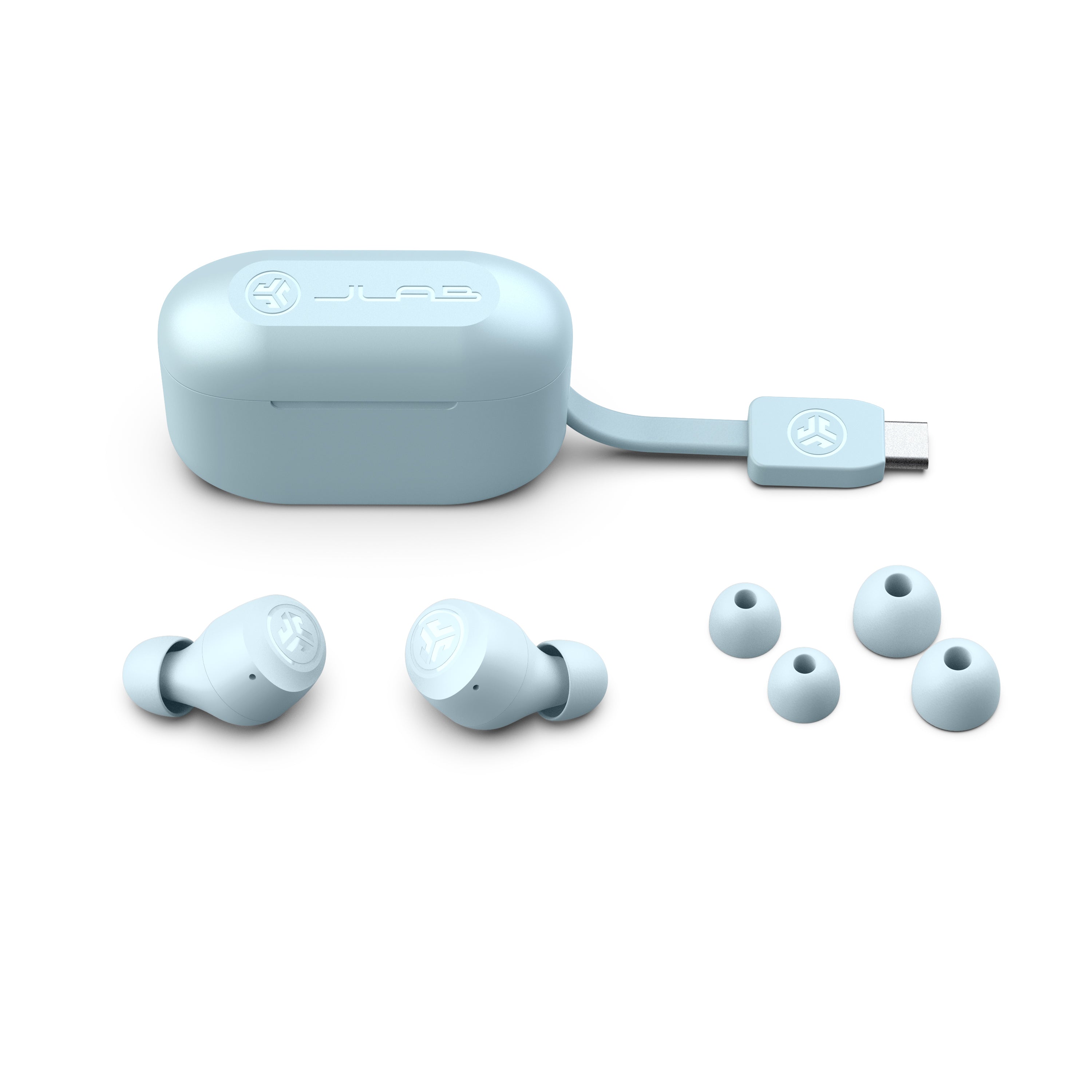 jlab-go-pop-true-wireless-earbuds-light-blue-mit-cloud-foam-tips-geschenkset image 6