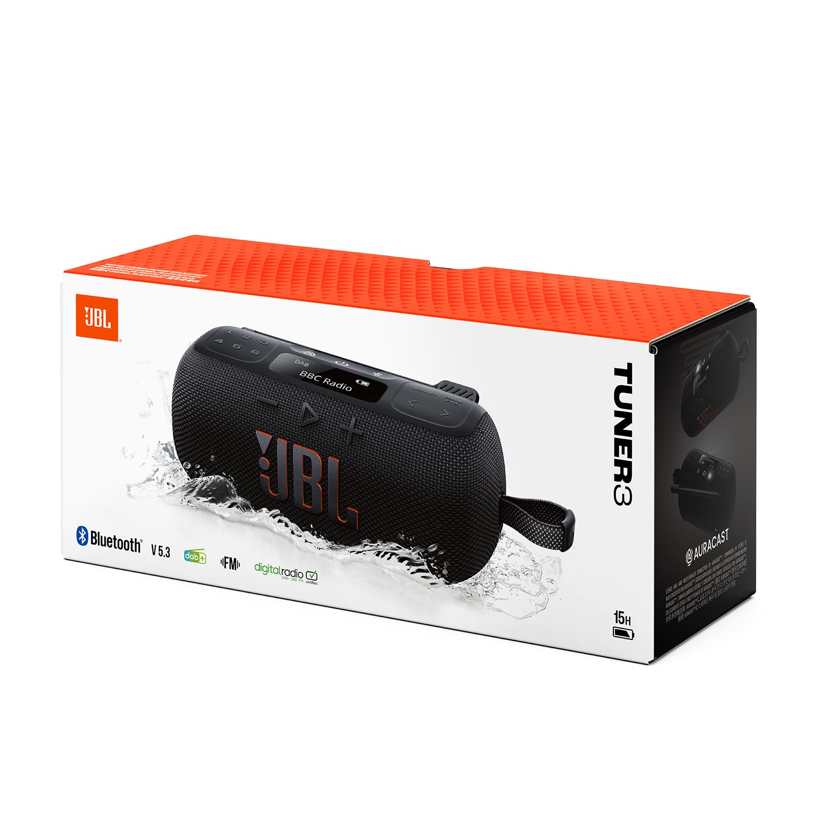 jbl-tuner-3-tragbares-dab-dab-ukw-bluetooth-radio-schwarz-ip68-wasserdicht-aurac image 2