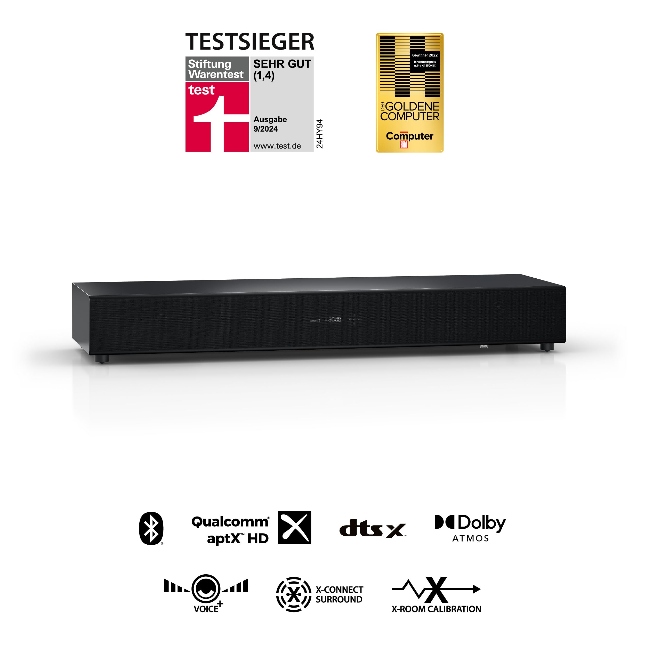 nubert-nupro-xs-8500-rc-soundbar-schwarz-aktive-soundplate-mit-dolby-atmos-und-a image 2
