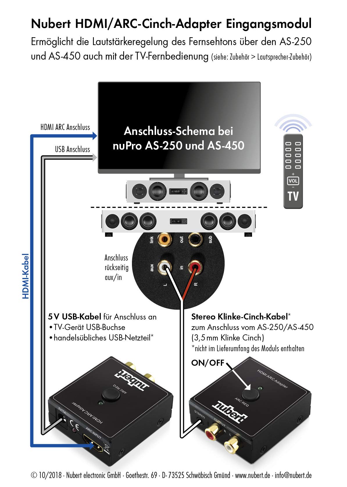 nubert-hdmi-arc-cinch-adapter-schwarz image 3