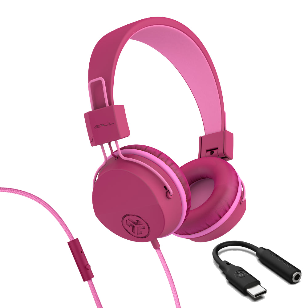 jlab-jbuddies-studio-on-ear-kinderkopfh-rer-wired-type-c-dunkelrosa image 1